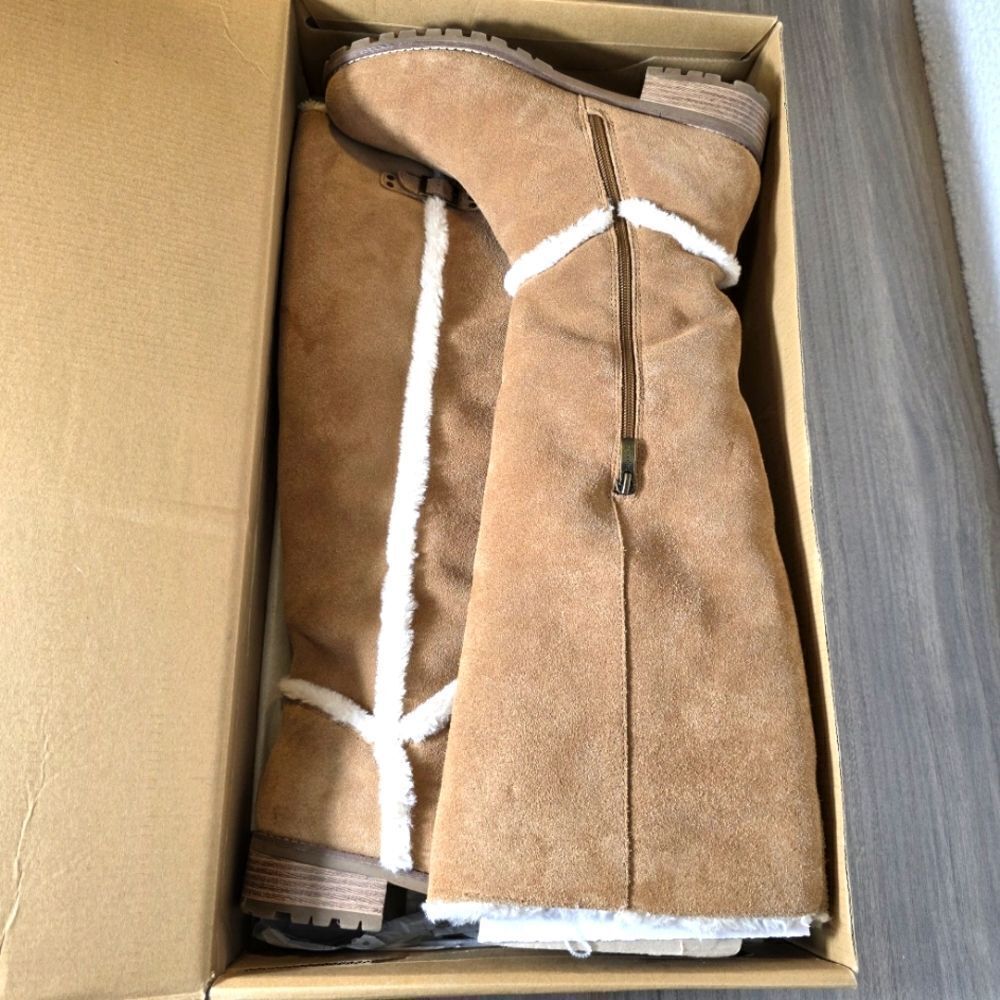 Bjorndal Allison Camel Tan Suede Knee-High Boots Size 11 - Picture 5 of 17